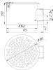 Донный слив круглый Ø160х100 2″