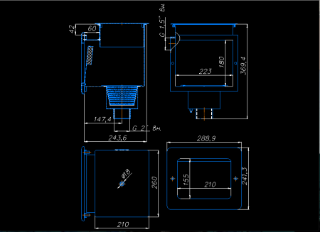 Скиммер 25 м² (Плитка)