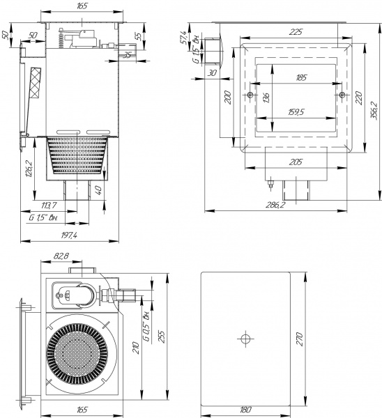 Скиммер 15 м² с автодоливом и переливом (Плитка)