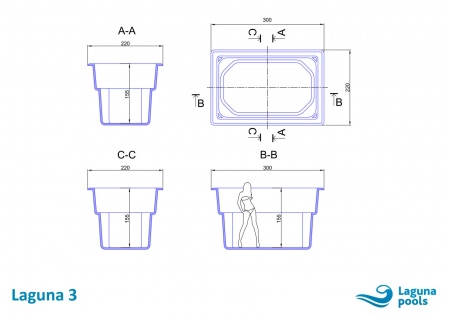 Композитный бассейн Laguna Pools 3