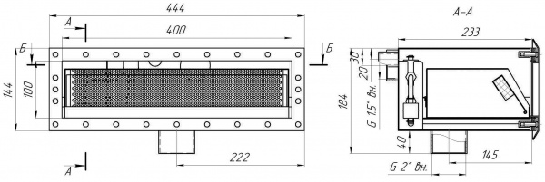 Скиммер 25 м² с узкой горловиной и выдвижной корзиной (Универсальный)