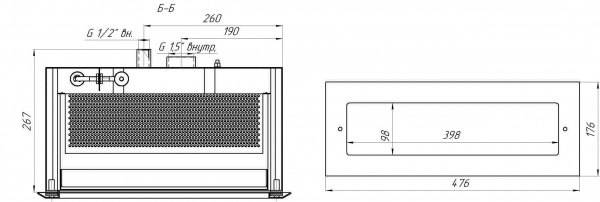 Скиммер 25 м² с узкой горловиной и выдвижной корзиной (Универсальный)
