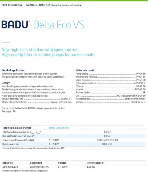Насос BADU® Delta Eco VS Премиум