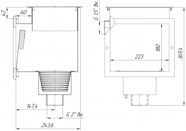 Скиммер 25 м² (Плитка)