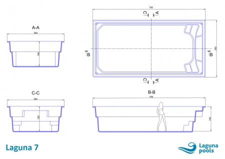 Композитный бассейн Laguna Pools 7
